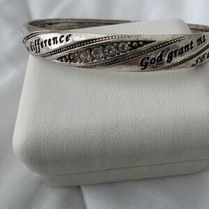 Serenity prayer bangle With Rhinestones 9” Has some wear